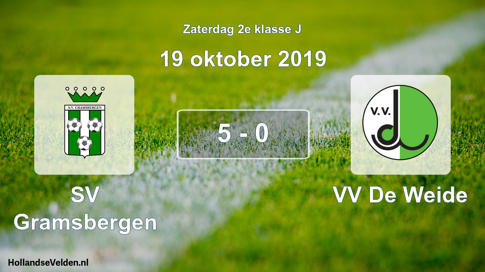 Total number of matches played: SV Gramsbergen - VV De Weide 5 - 0 (19 October 2019)