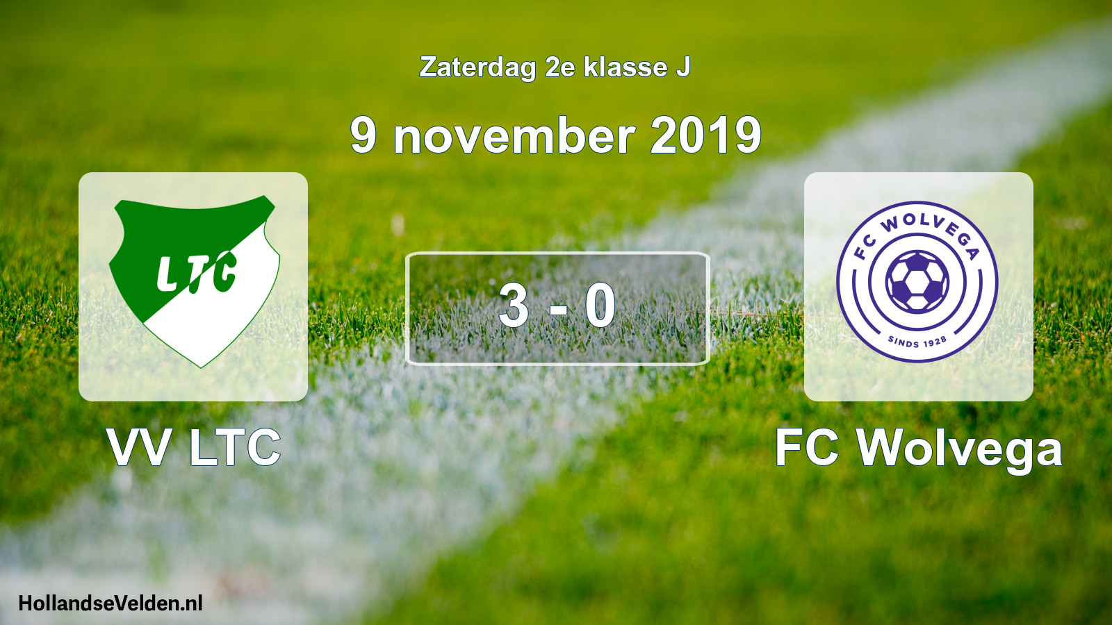 Total number of matches played: VV LTC - FC Wolvega 3 - 0 (9 November 2019)