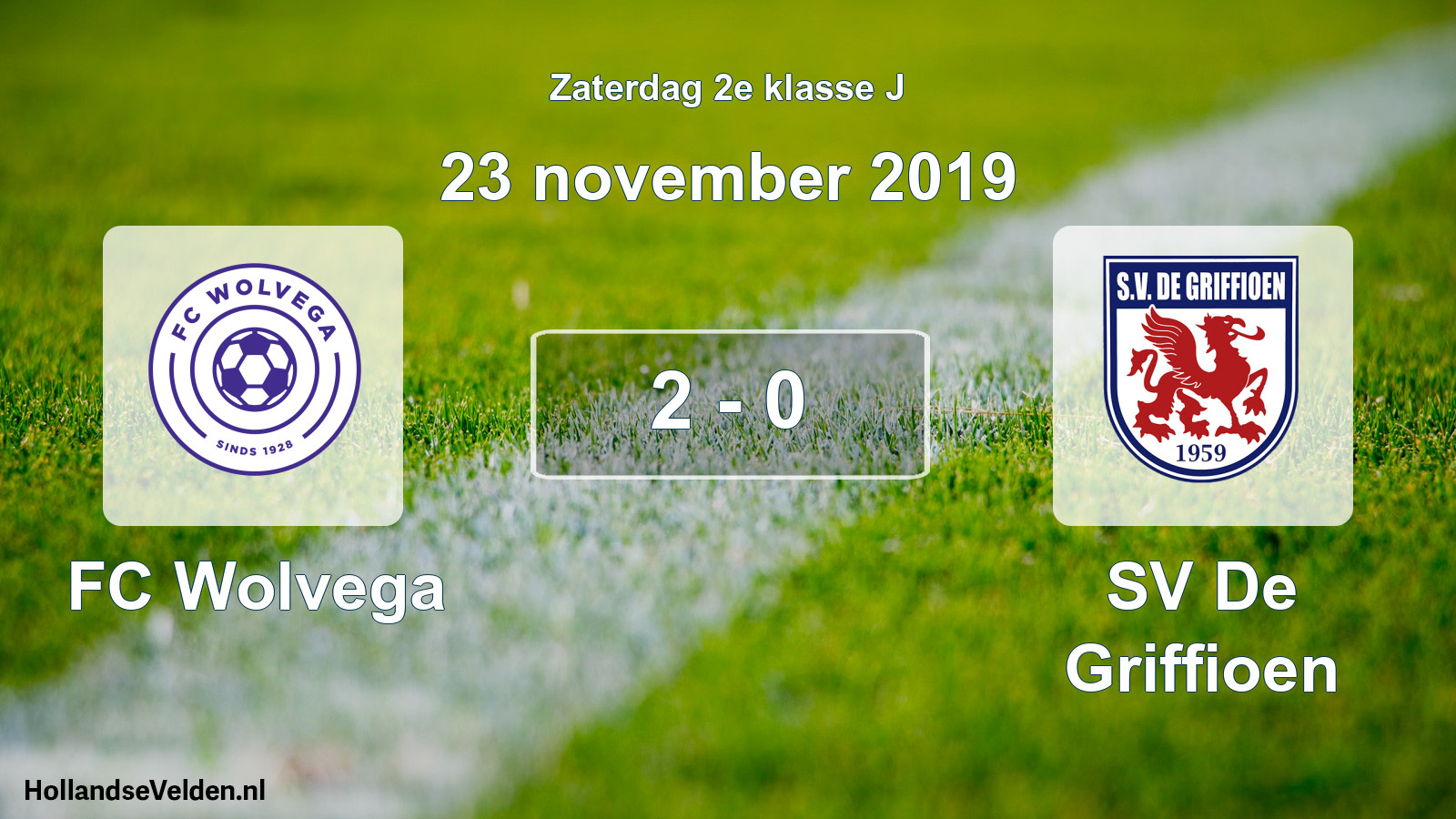 Total number of matches played: FC Wolvega - SV De Griffioen 2 - 0 (23 November 2019)