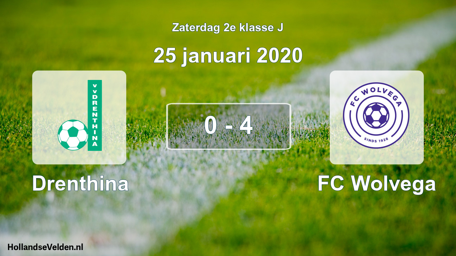 Total number of matches played: Drenthina - FC Wolvega 0 - 4 (25 January 2020)