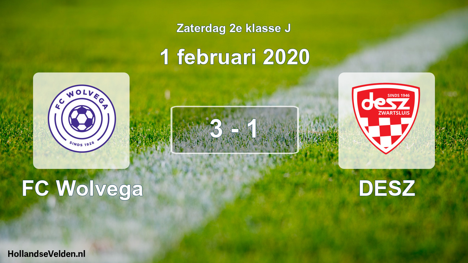 Total number of matches played: FC Wolvega - DESZ 3 - 1 (1 February 2020)