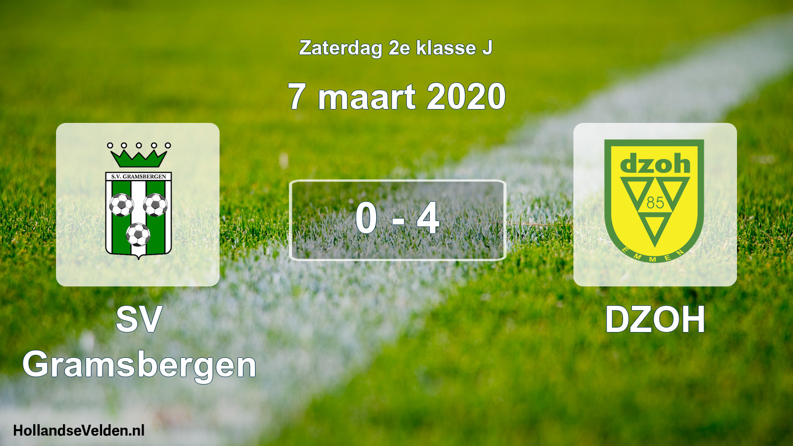 Total number of matches played: SV Gramsbergen - DZOH 0 - 4 (7 March 2020)