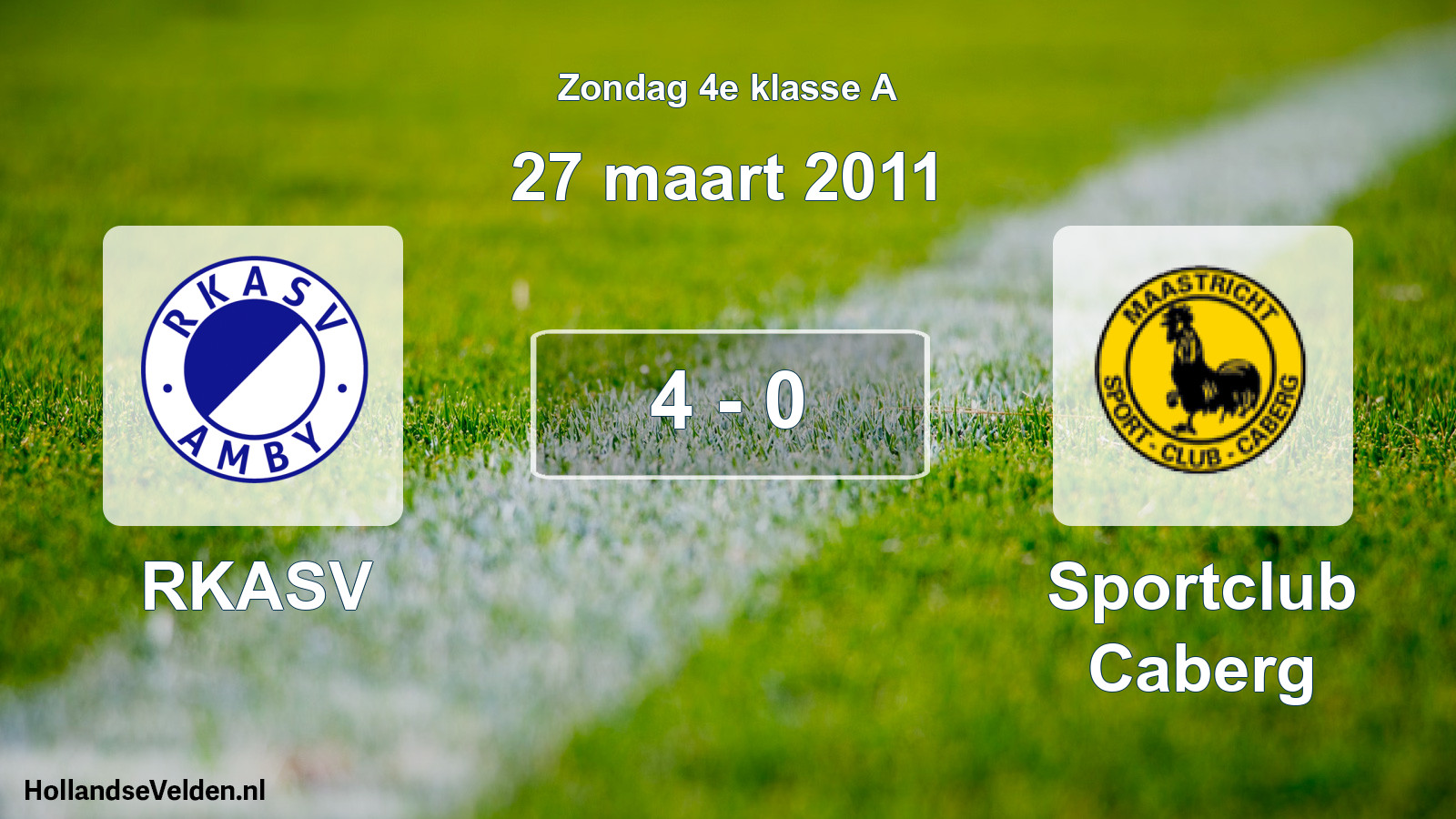 Total number of matches played: RKASV - Sportclub Caberg 4 - 0 (27 March 2011)