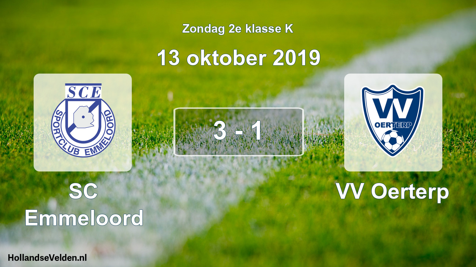 Total number of matches played: SC Emmeloord - VV Oerterp 3 - 1 (13 October 2019)