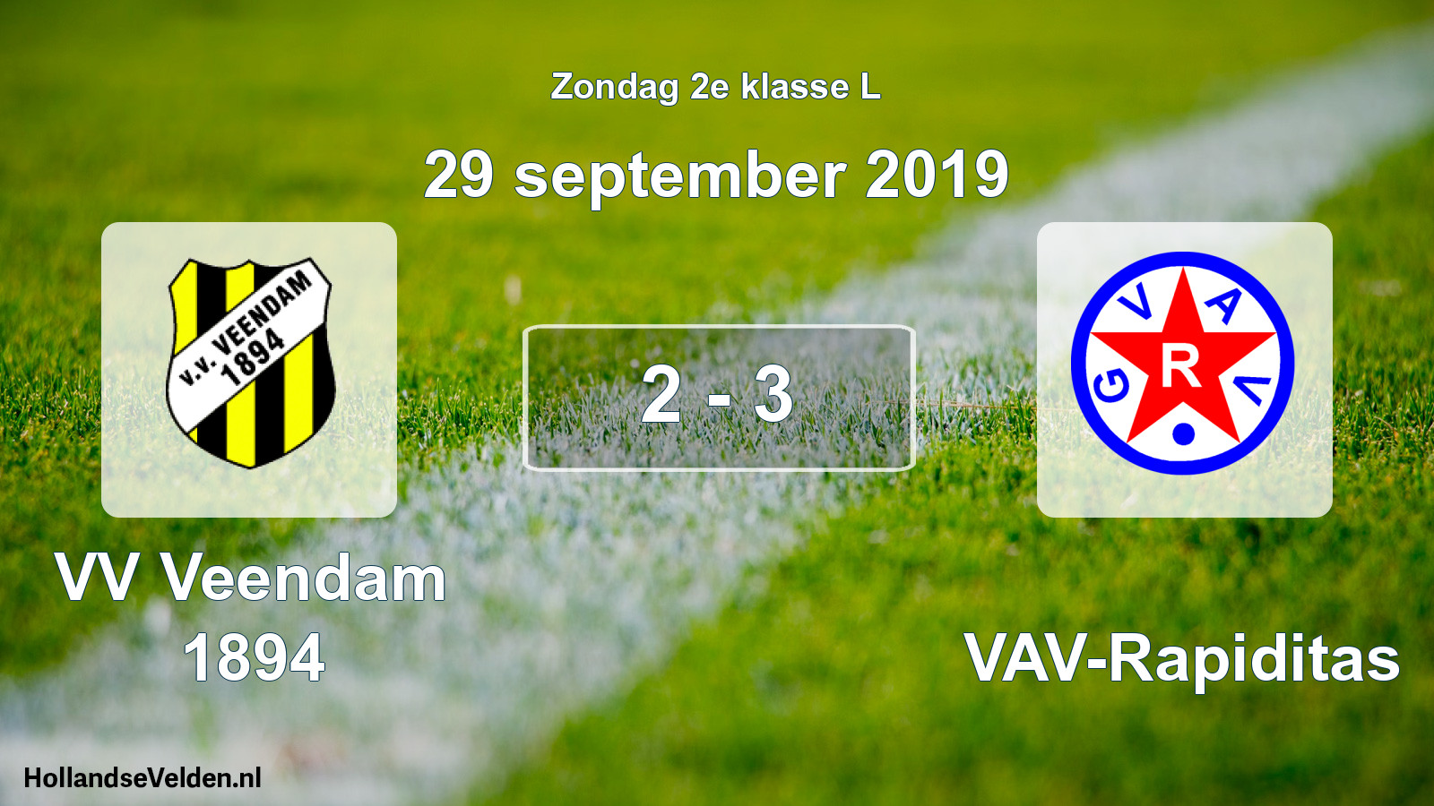 Total number of matches played: VV Veendam 1894 - GVAV-Rapiditas 2 - 3 (29 September 2019)