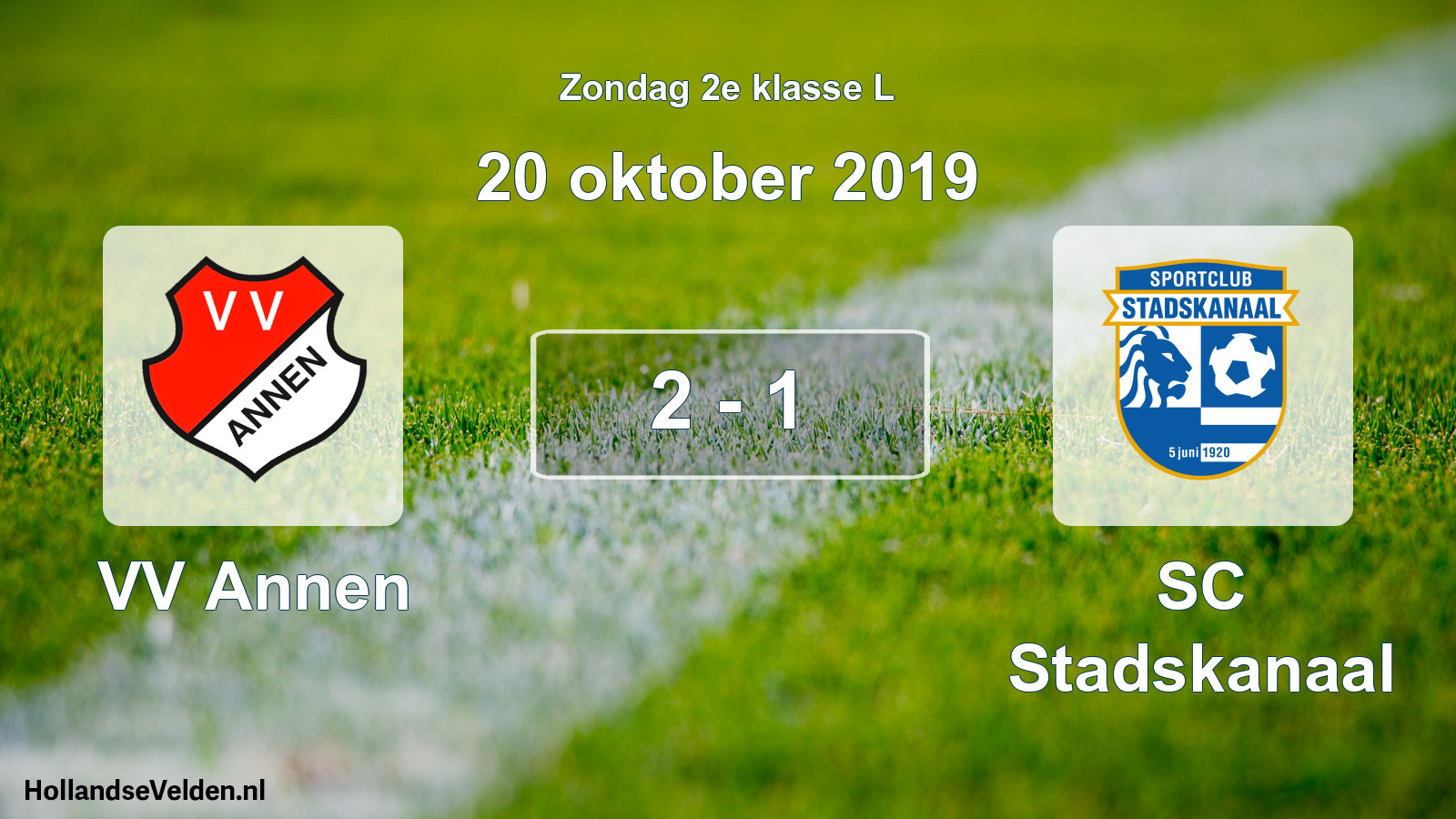 Total number of matches played: VV Annen - SC Stadskanaal 2 - 1 (20 October 2019)