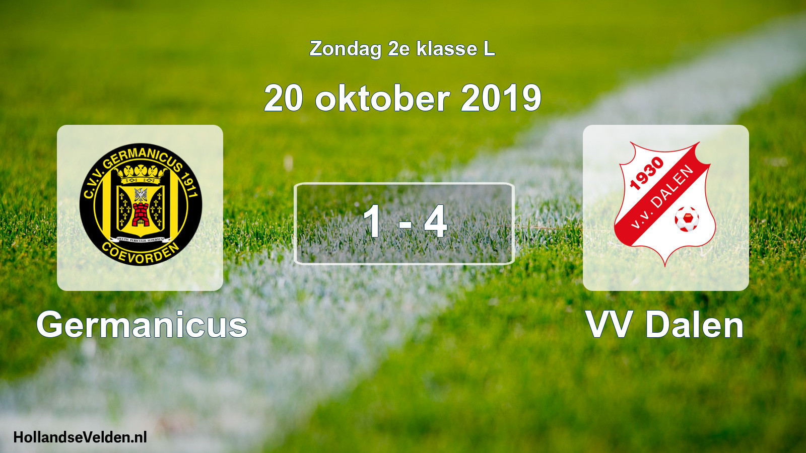 Total number of matches played: Germanicus - VV Dalen 1 - 4 (20 October 2019)