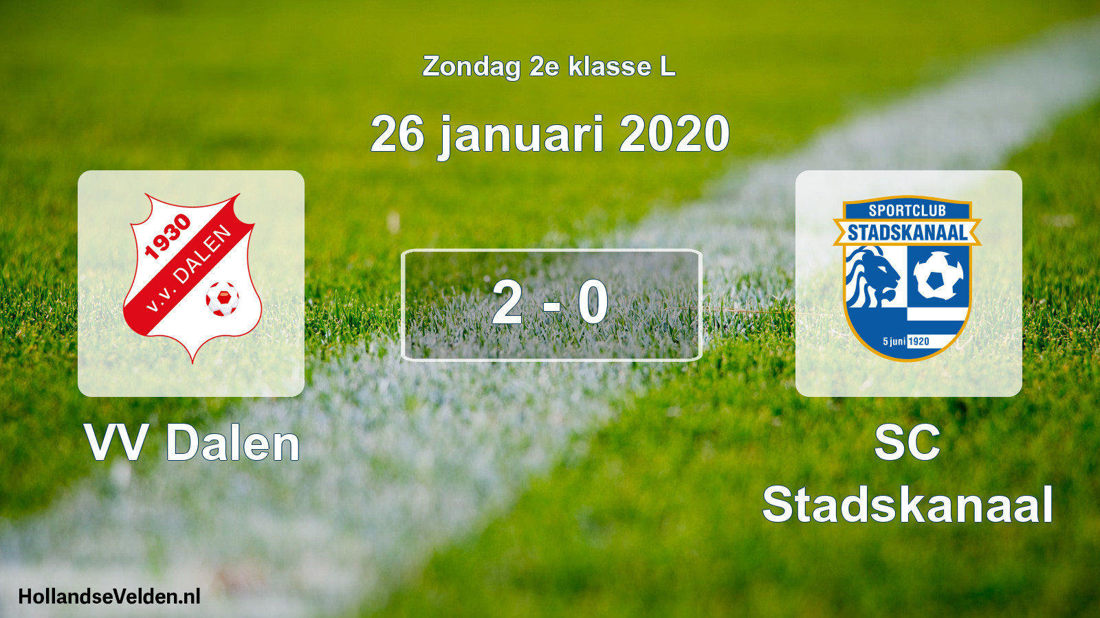 Total number of matches played: VV Dalen - SC Stadskanaal 2 - 0 (26 January 2020)