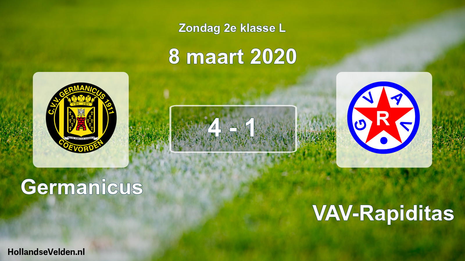 Total number of matches played: Germanicus - GVAV-Rapiditas 4 - 1 (8 March 2020)