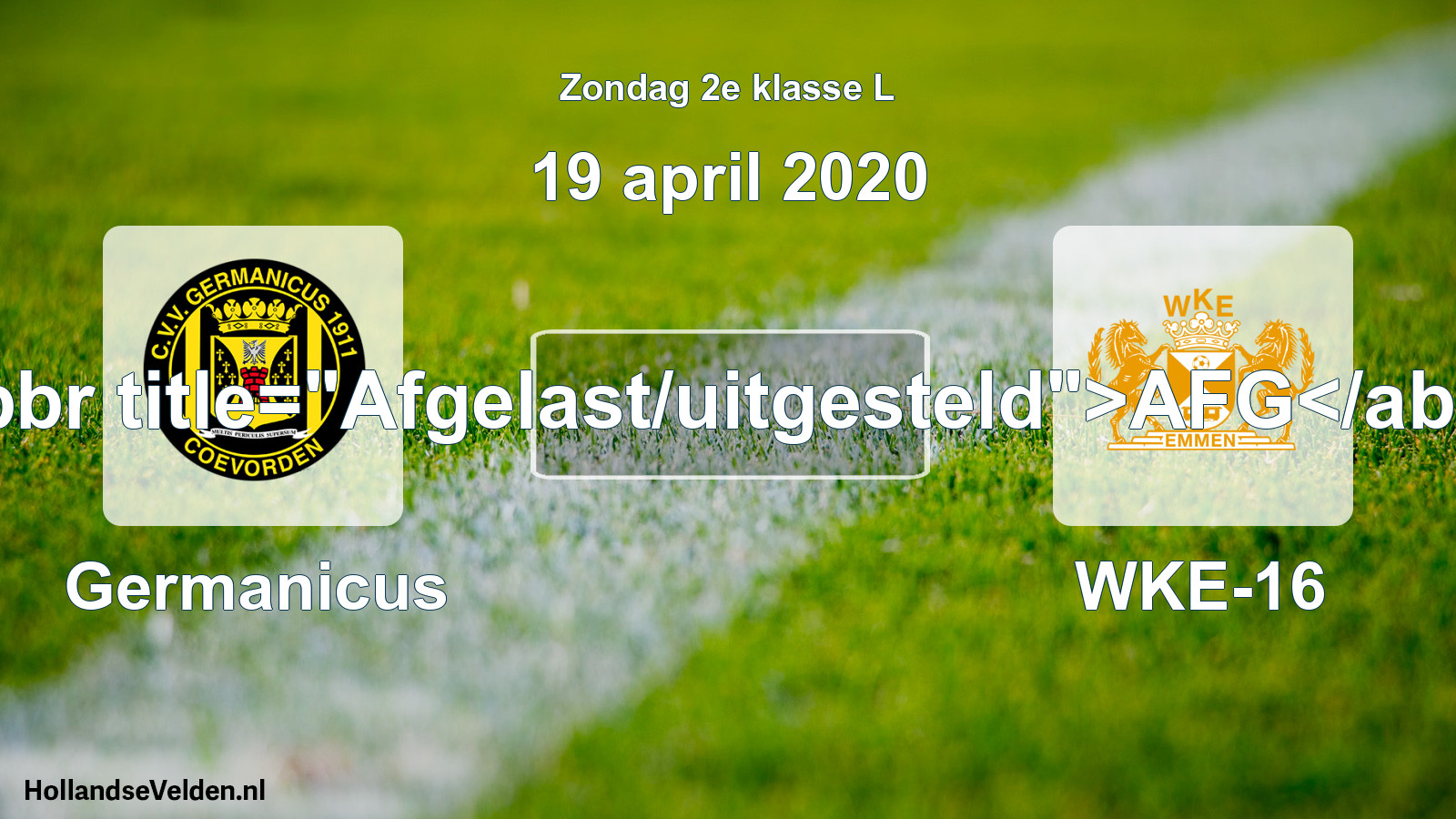 Scheduled Match: Germanicus - WKE-16 (19 April 2020)