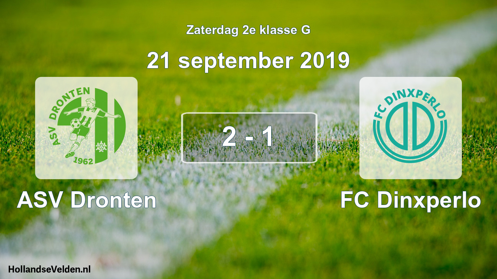 Total number of matches played: ASV Dronten - FC Dinxperlo 2 - 1 (21 September 2019)