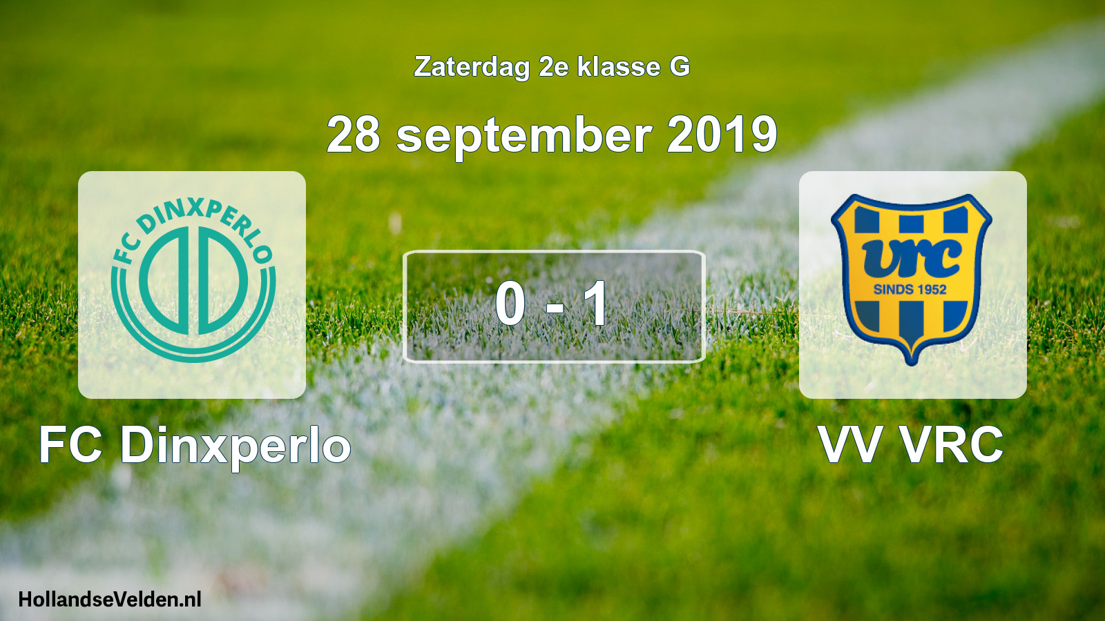 Total number of matches played: FC Dinxperlo - VV VRC 0 - 1 (28 September 2019)