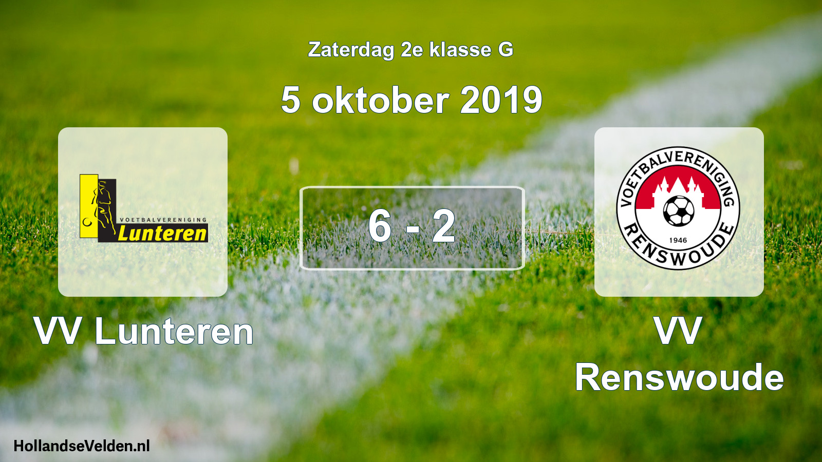 Total number of matches played: VV Lunteren - VV Renswoude 6 - 2 (5 October 2019)