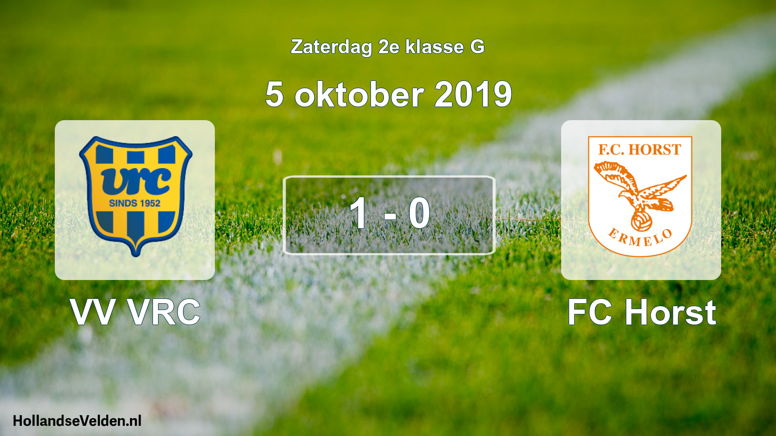 Total number of matches played: VV VRC - FC Horst 1 - 0 (5 October 2019)