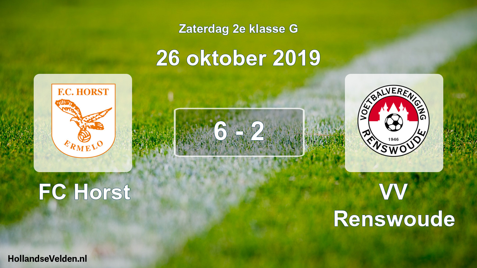 Total number of matches played: FC Horst - VV Renswoude 6 - 2 (26 October 2019)