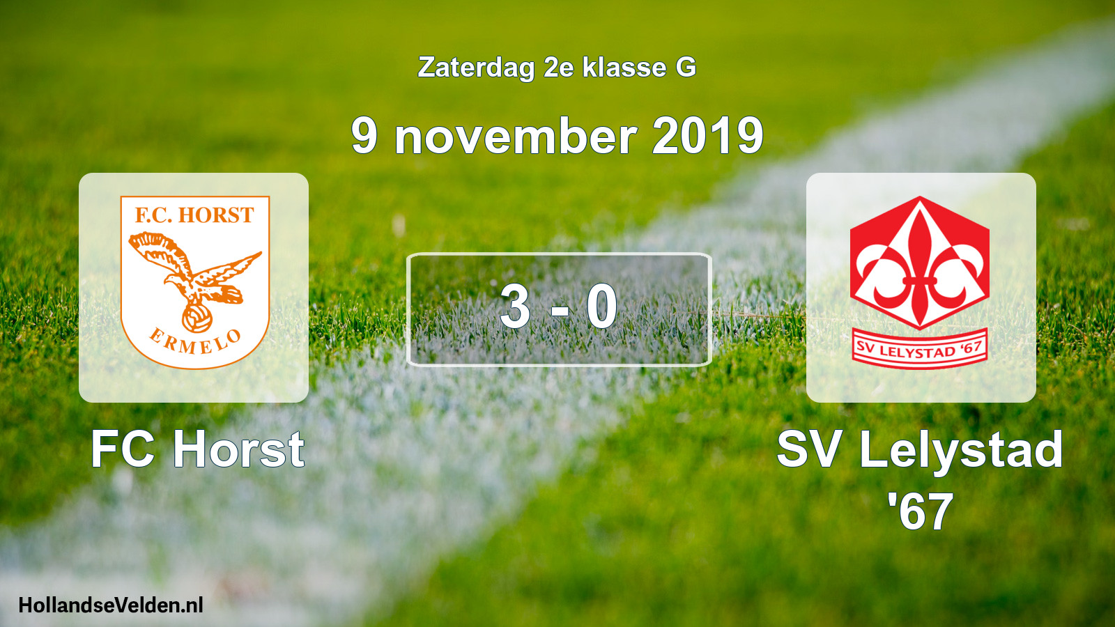 Total number of matches played: FC Horst - SV Lelystad '67 3 - 0 (9 November 2019)