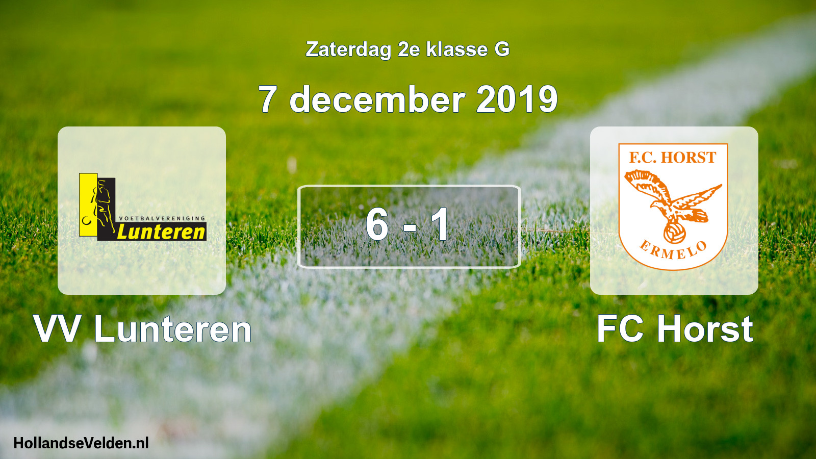 Total number of matches played: VV Lunteren - FC Horst 6 - 1 (7 December 2019)