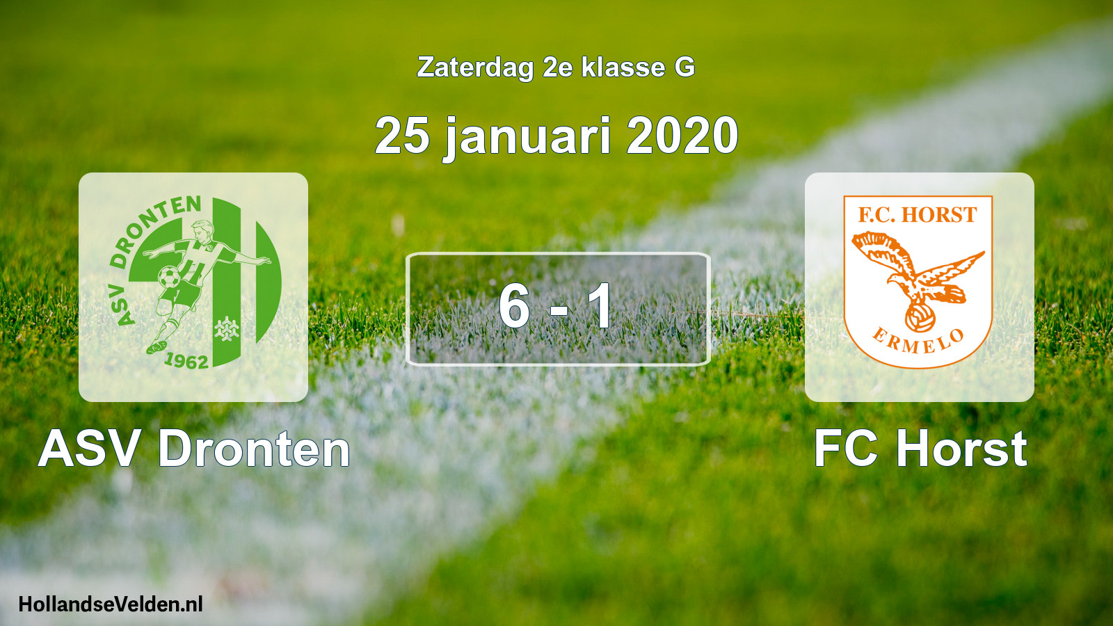Total number of matches played: ASV Dronten - FC Horst 6 - 1 (25 January 2020)