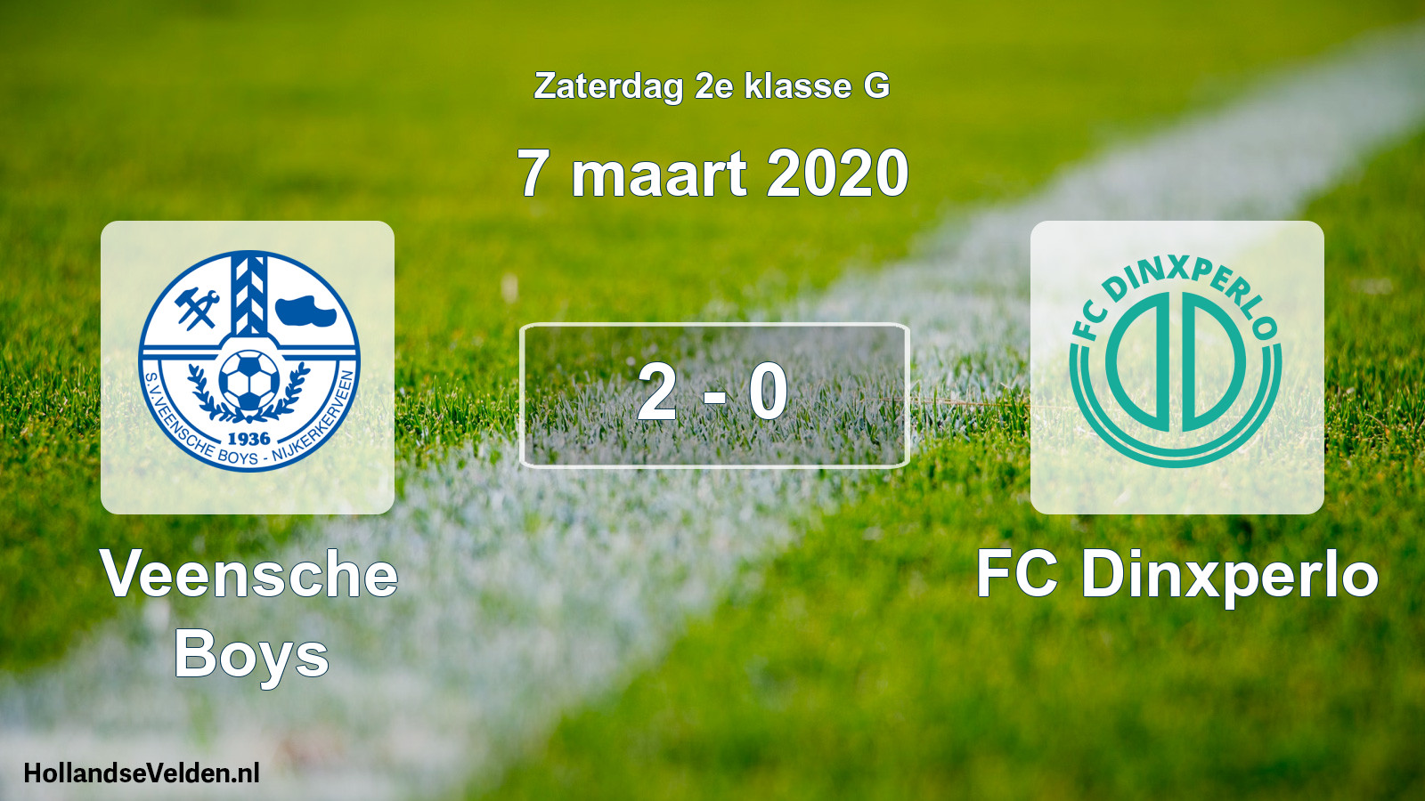 Total number of matches played: Veensche Boys - FC Dinxperlo 2 - 0 (7 March 2020)