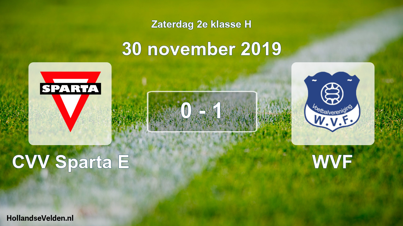 Total number of matches played: CVV Sparta E - WVF 0 - 1 (30 November 2019)