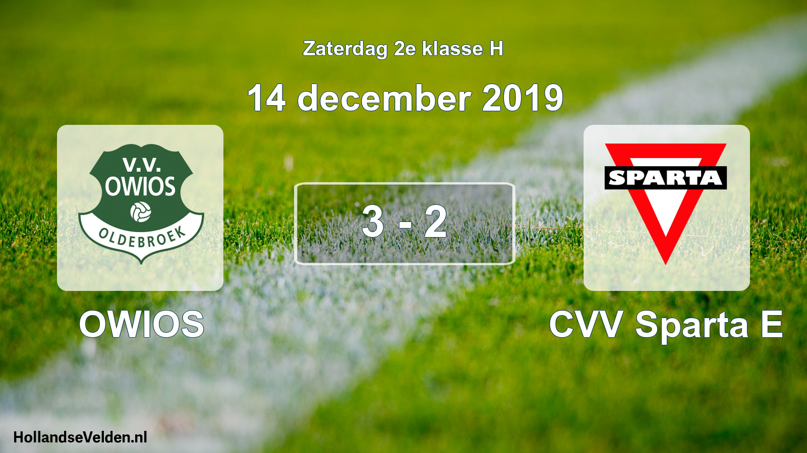 Total number of matches played: OWIOS - CVV Sparta E 3 - 2 (14 December 2019)