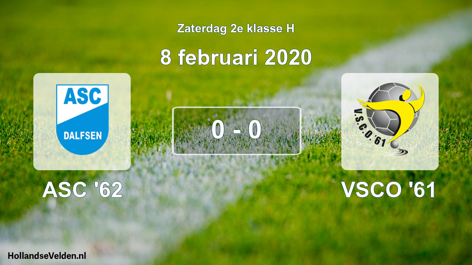 Total number of matches played: ASC '62 - VSCO '61 0 - 0 (8 February 2020)
