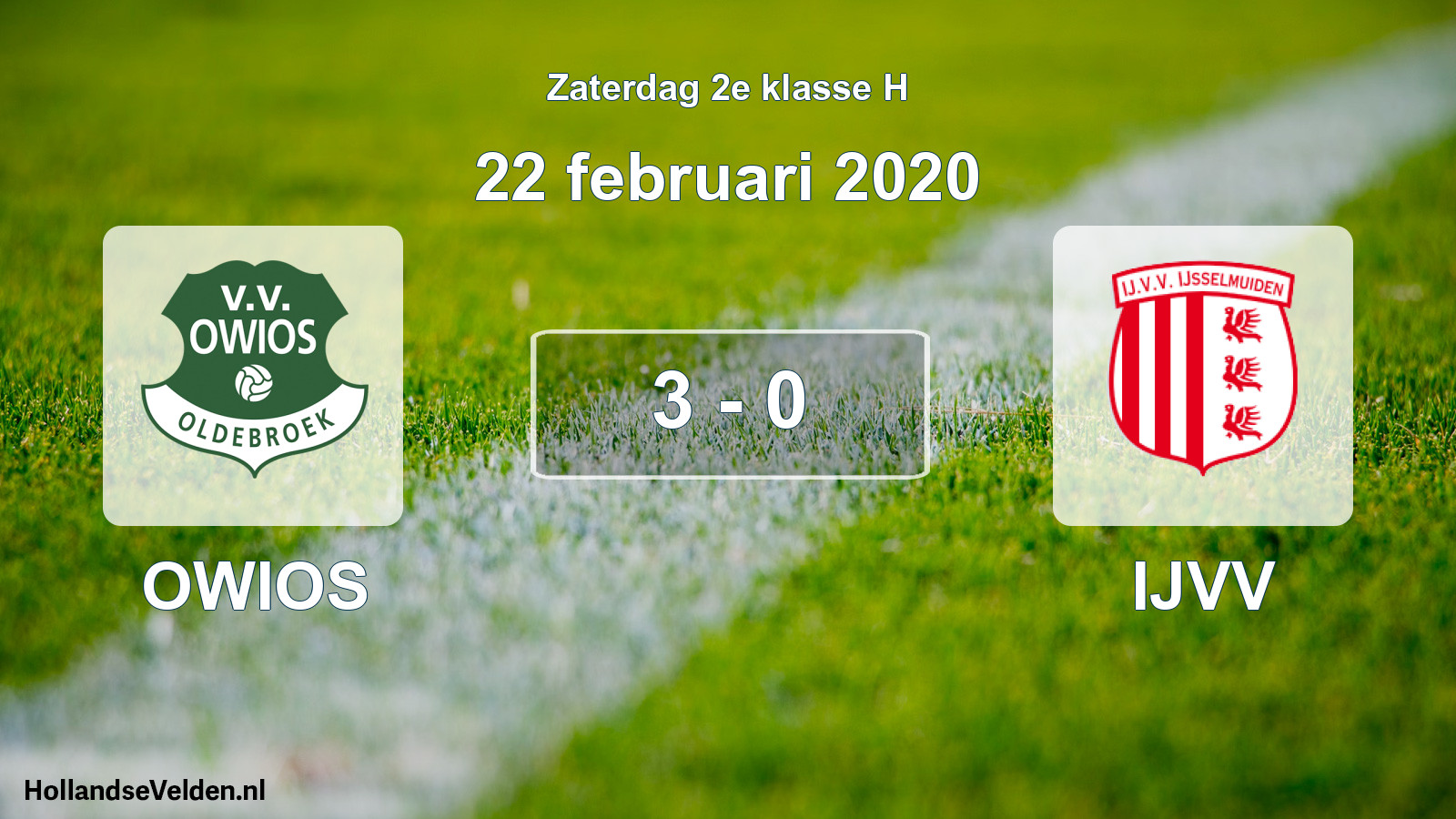 Total number of matches played: OWIOS - IJVV 3 - 0 (22 February 2020)