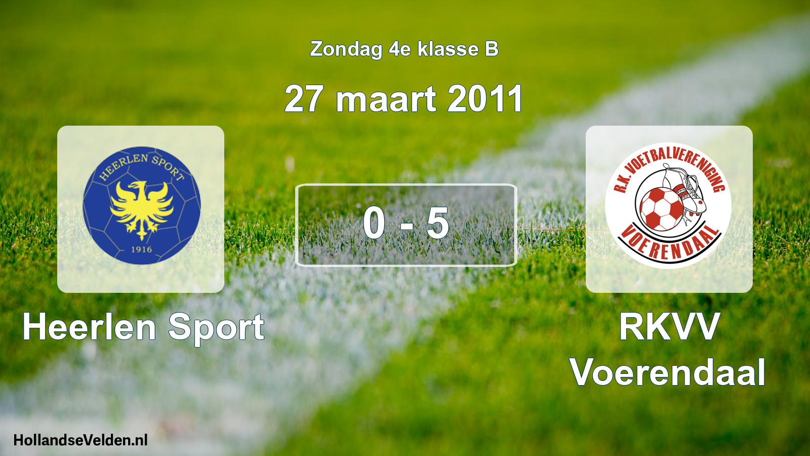 Total number of matches played: Heerlen Sport - RKVV Voerendaal 0 - 5 (27 March 2011)