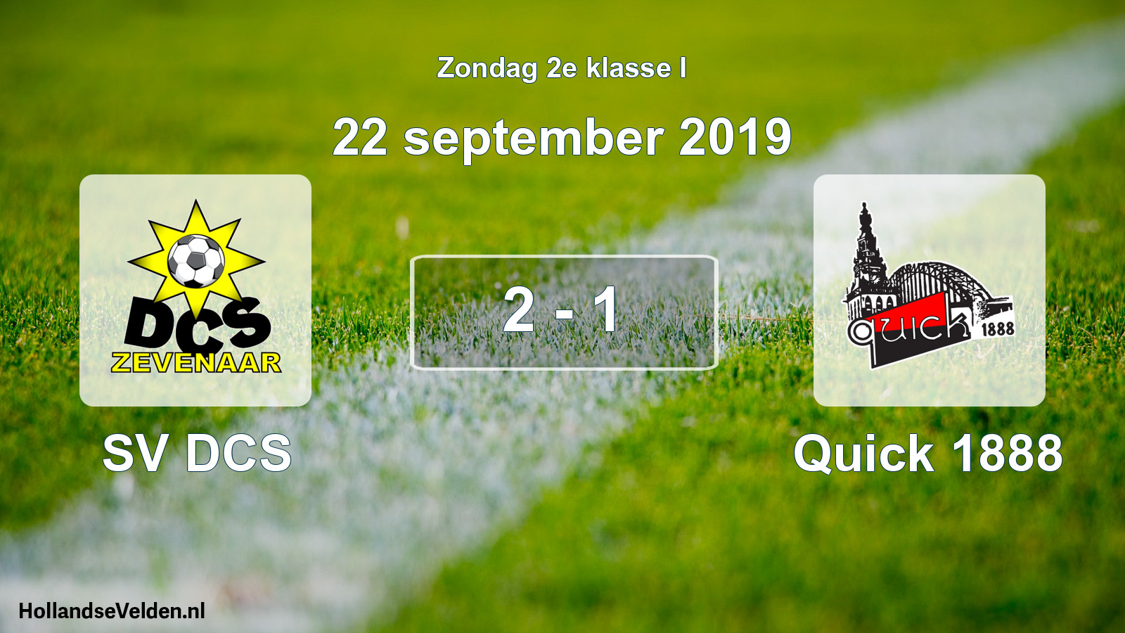 Total number of matches played: SV DCS - Quick 1888 2 - 1 (22 September 2019)