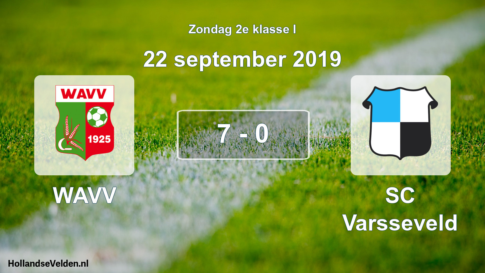 Total number of matches played: WAVV - SC Varsseveld 7 - 0 (22 September 2019)