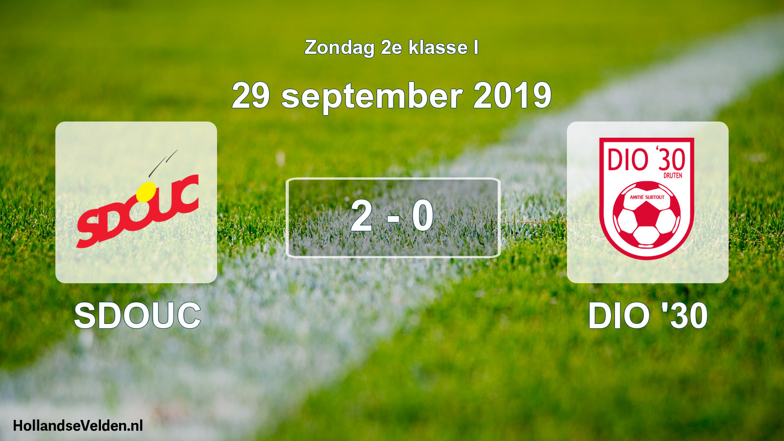 Total number of matches played: SDOUC - DIO '30 2 - 0 (29 September 2019)