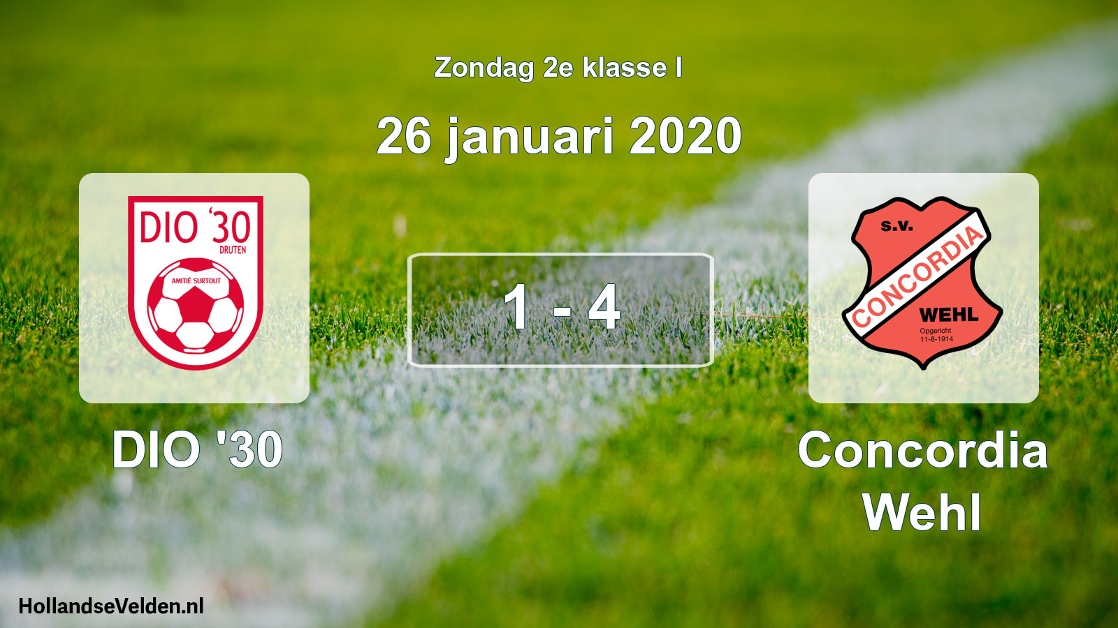 Total number of matches played: DIO '30 - Concordia Wehl 1 - 4 (26 January 2020)