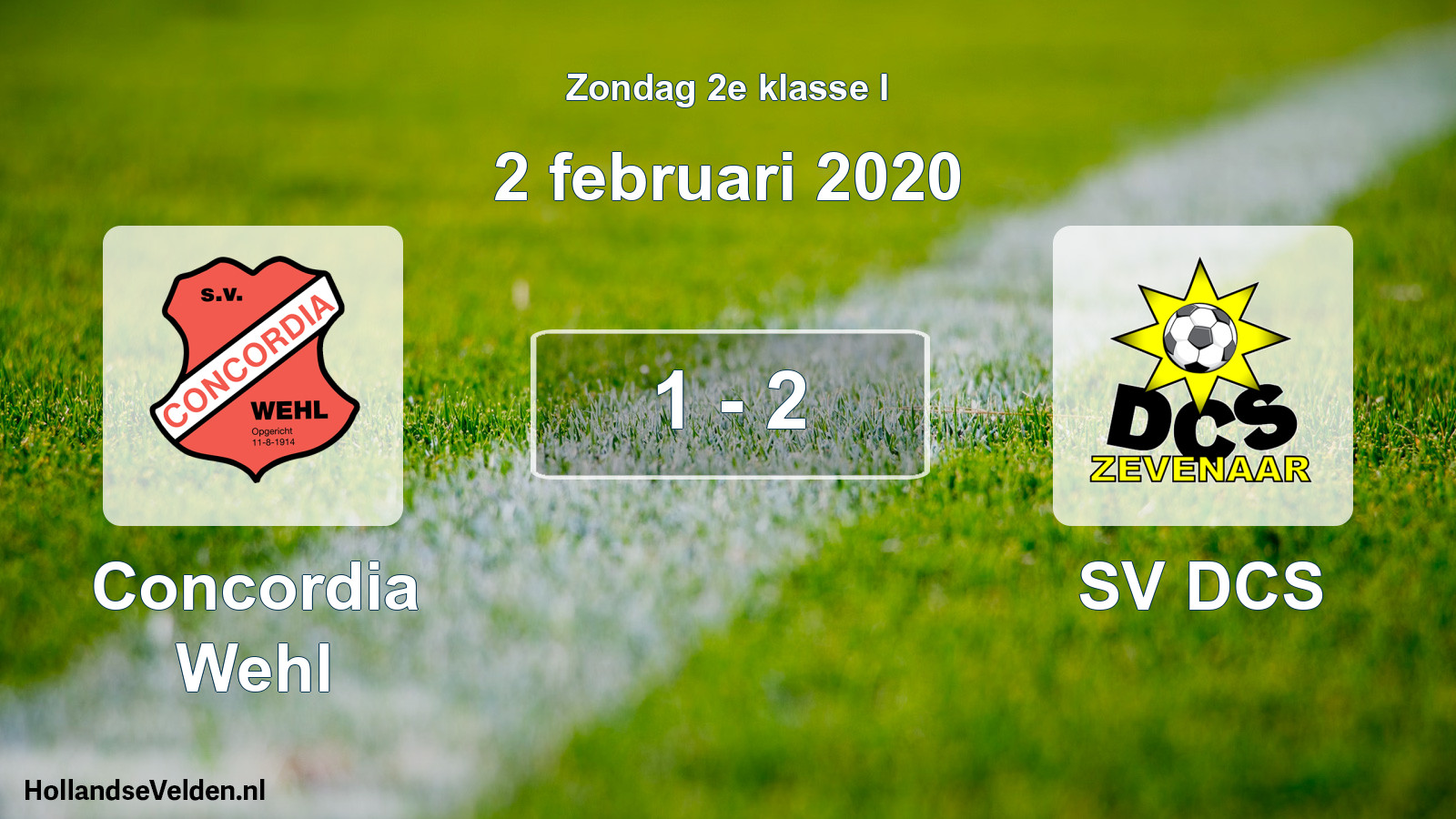 Total number of matches played: Concordia Wehl - SV DCS 1 - 2 (2 February 2020)