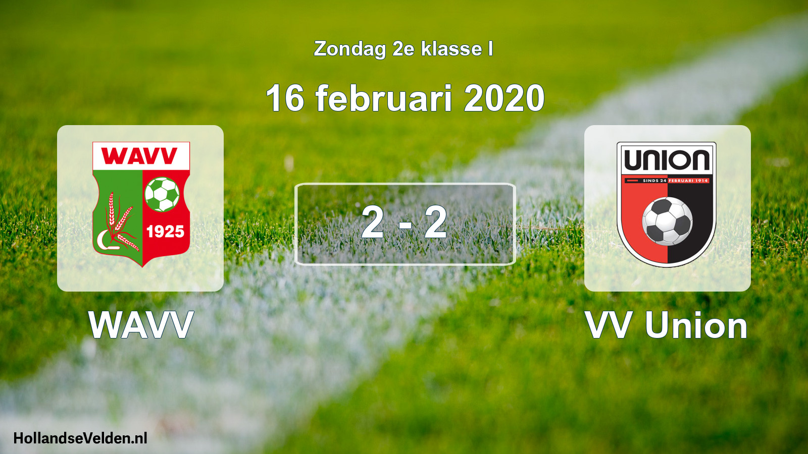 Total number of matches played: WAVV - VV Union 2 - 2 (16 February 2020)