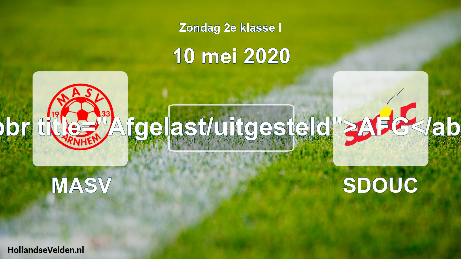 Scheduled Match: MASV - SDOUC (10 May 2020)