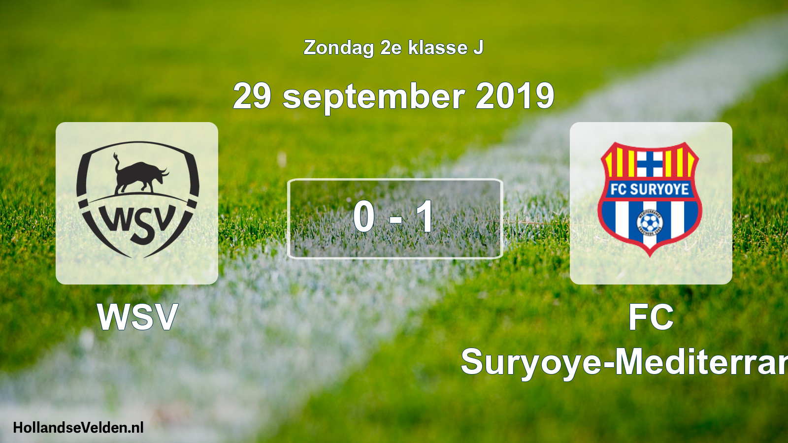 Total number of matches played: WSV - FC Suryoye-Mediterraneo 0 - 1 (29 September 2019)