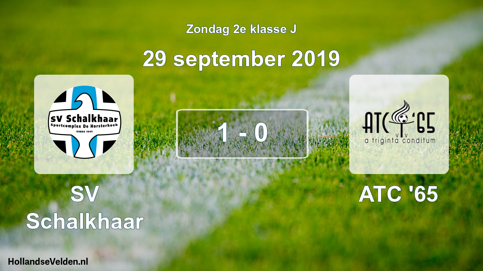 Total number of matches played: SV Schalkhaar - ATC '65 1 - 0 (29 September 2019)