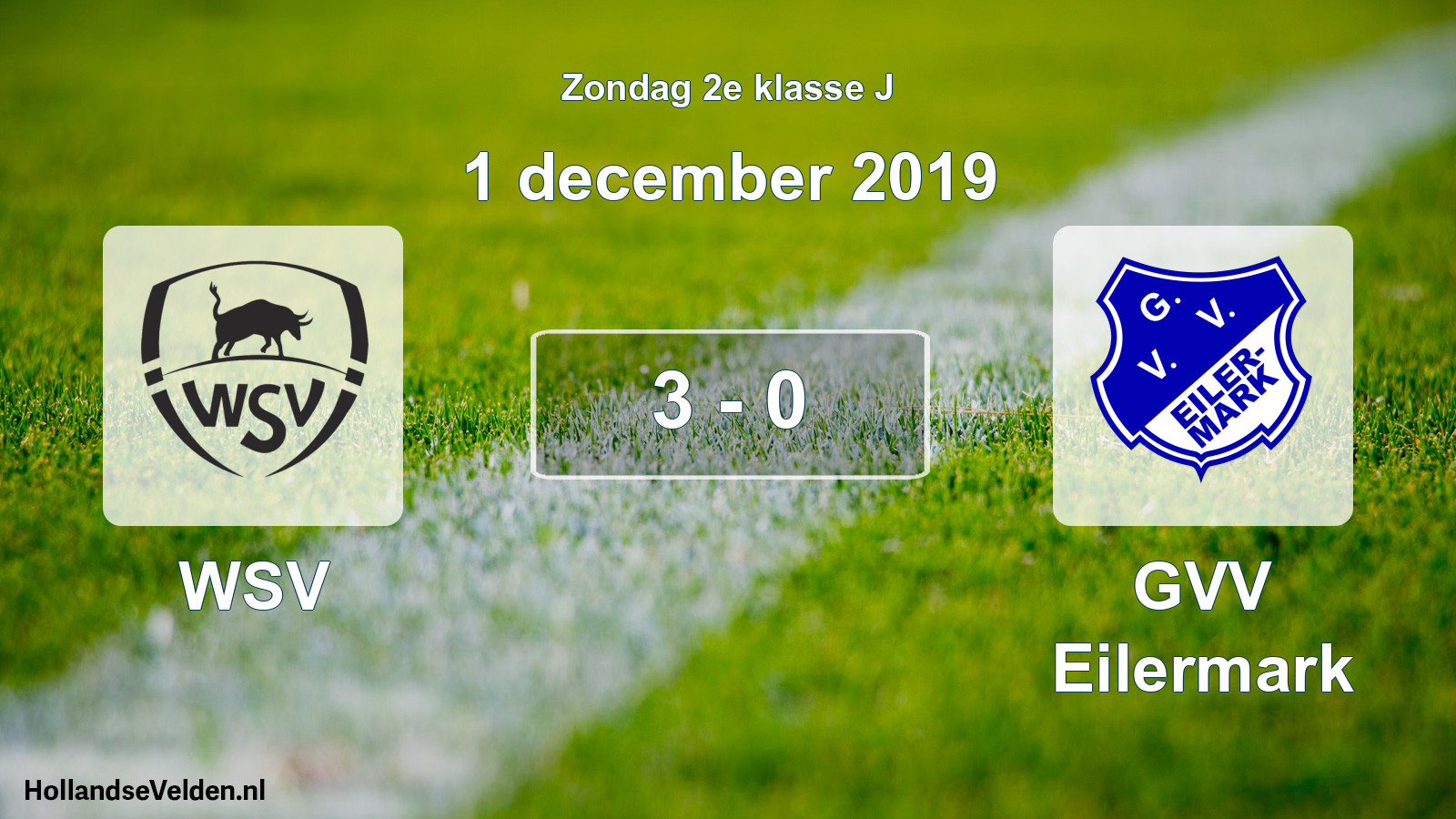 Total number of matches played: WSV - GVV Eilermark 3 - 0 (1 December 2019)