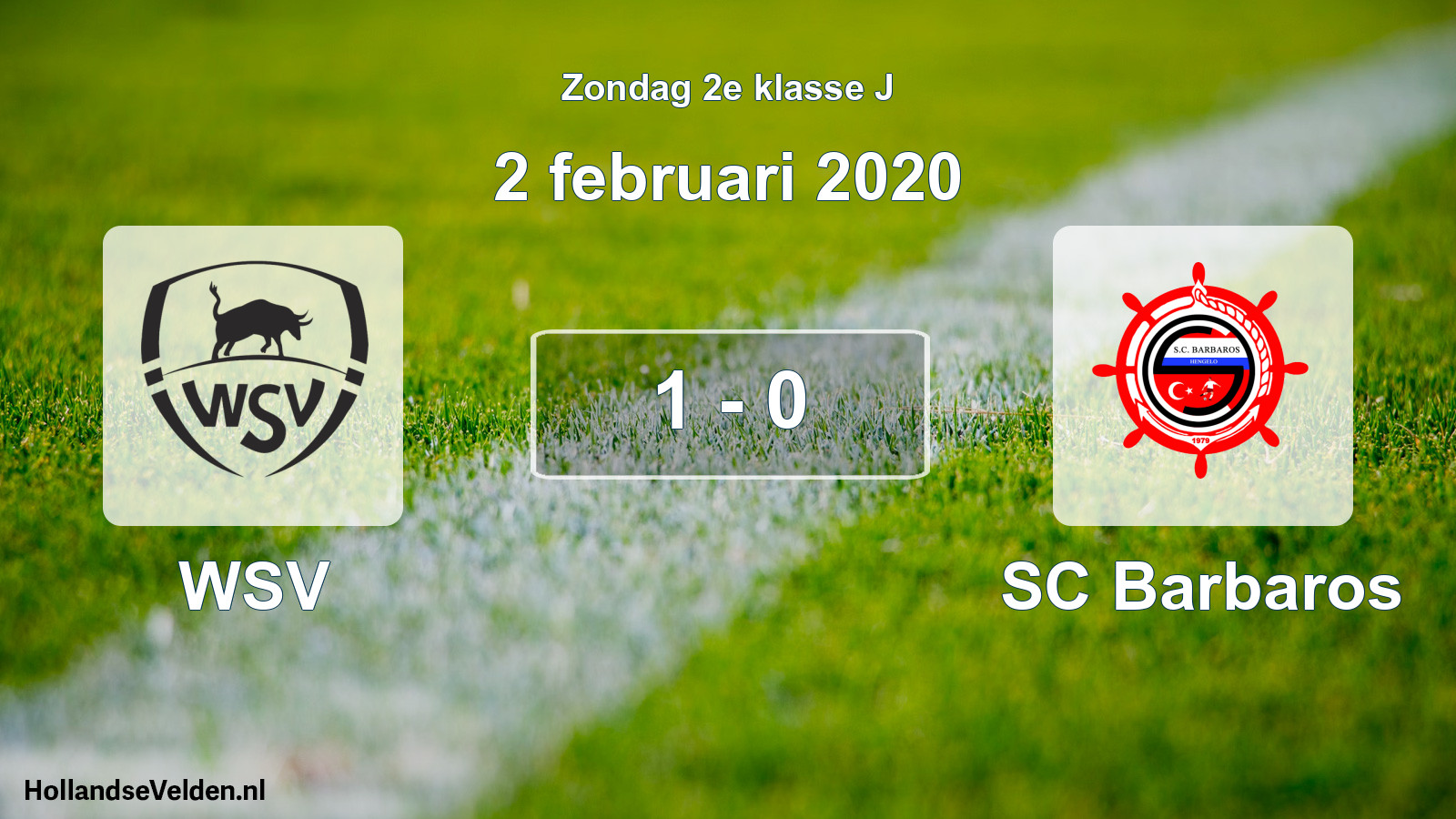 Total number of matches played: WSV - SC Barbaros 1 - 0 (2 February 2020)