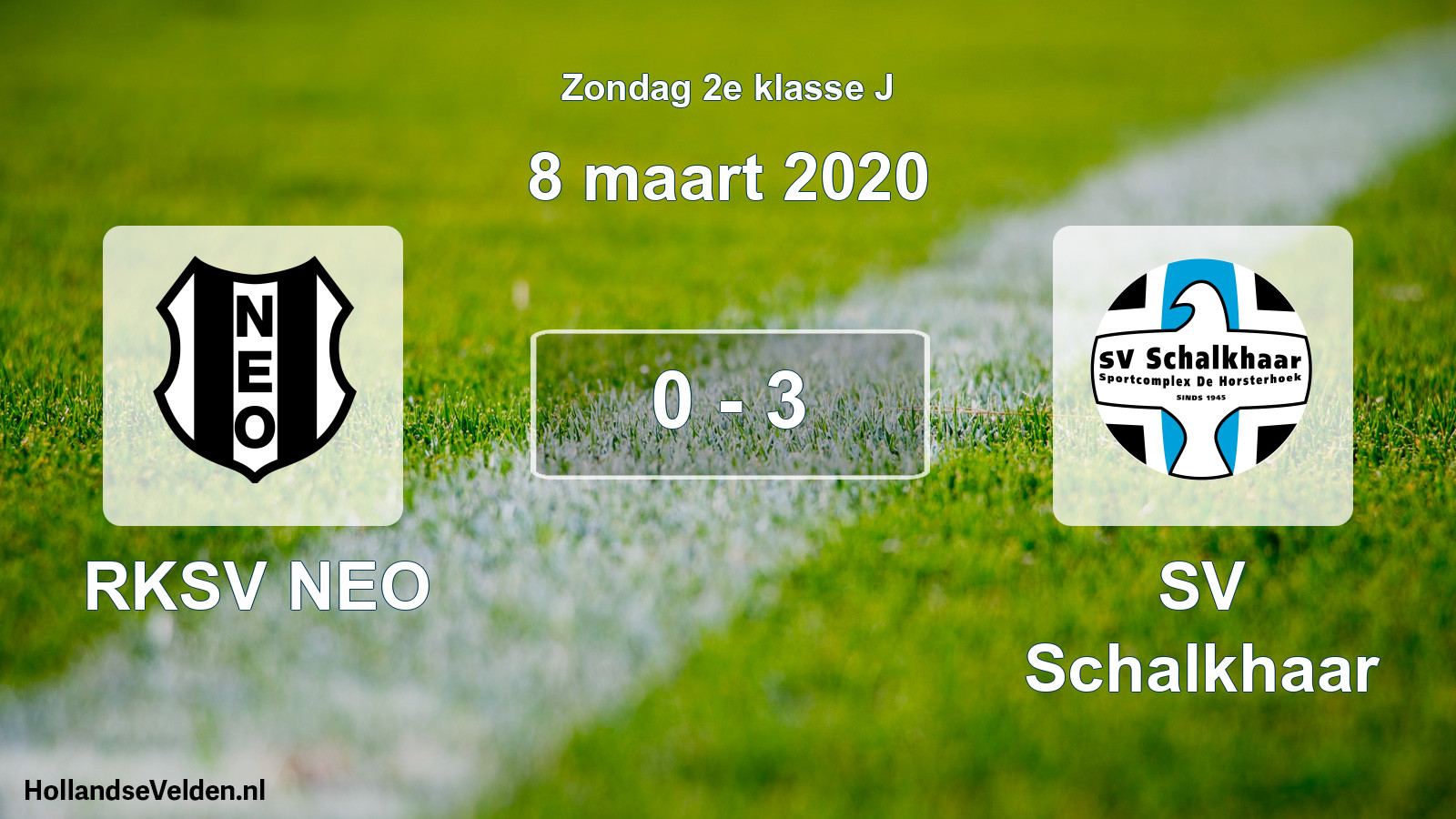 Total number of matches played: RKSV NEO - SV Schalkhaar 0 - 3 (8 March 2020)