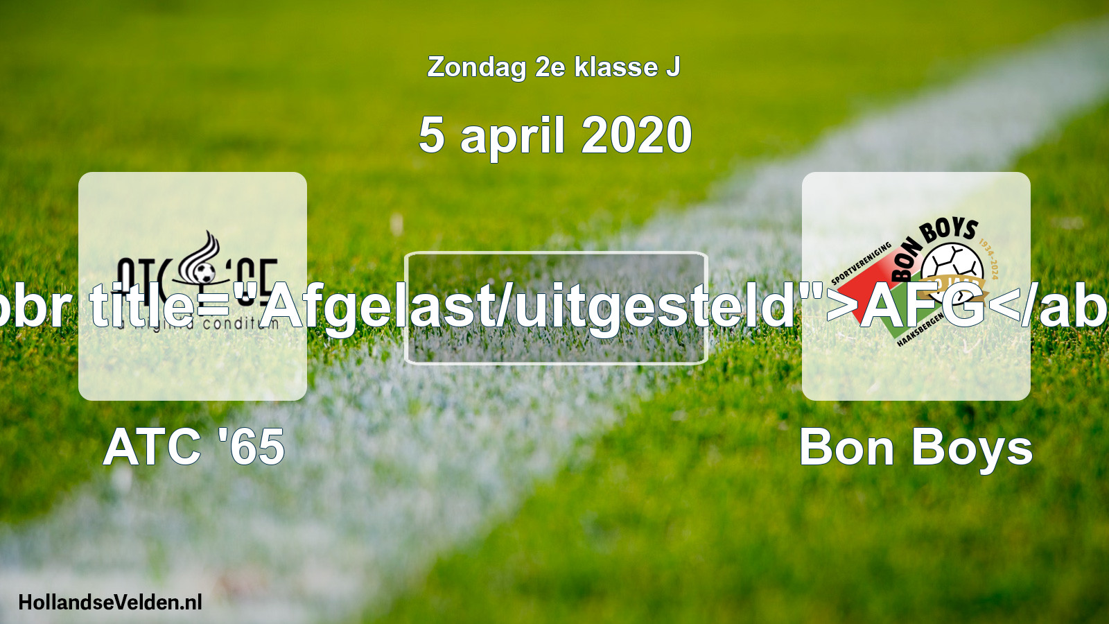 Scheduled Match: ATC '65 - Bon Boys (5 April 2020)