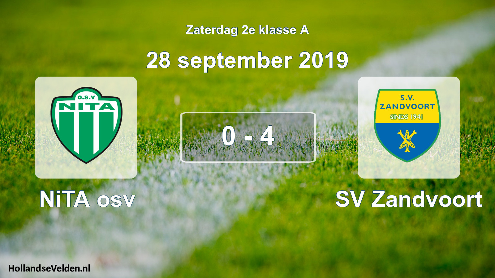 Total number of matches played: NiTA osv - SV Zandvoort 0 - 4 (28 September 2019)