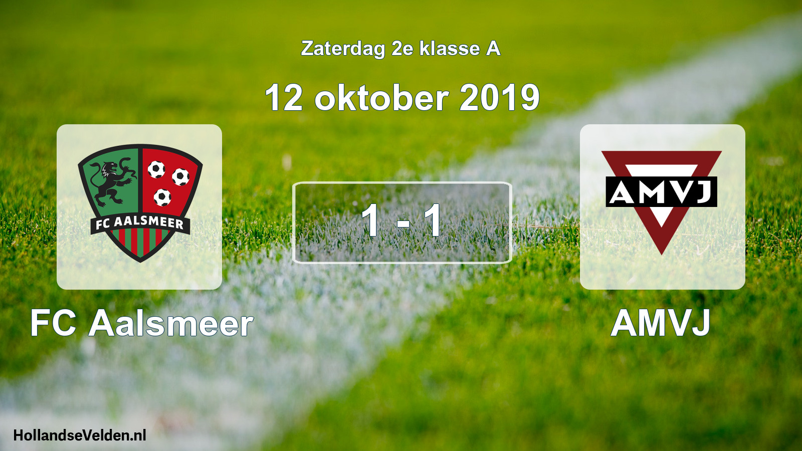 Total number of matches played: FC Aalsmeer - AMVJ 1 - 1 (12 October 2019)