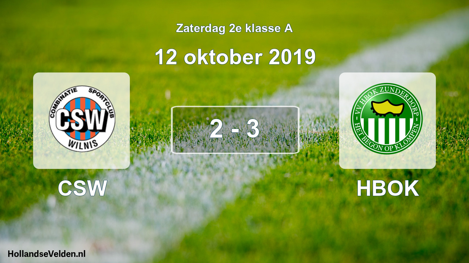 Total number of matches played: CSW - HBOK 2 - 3 (12 October 2019)
