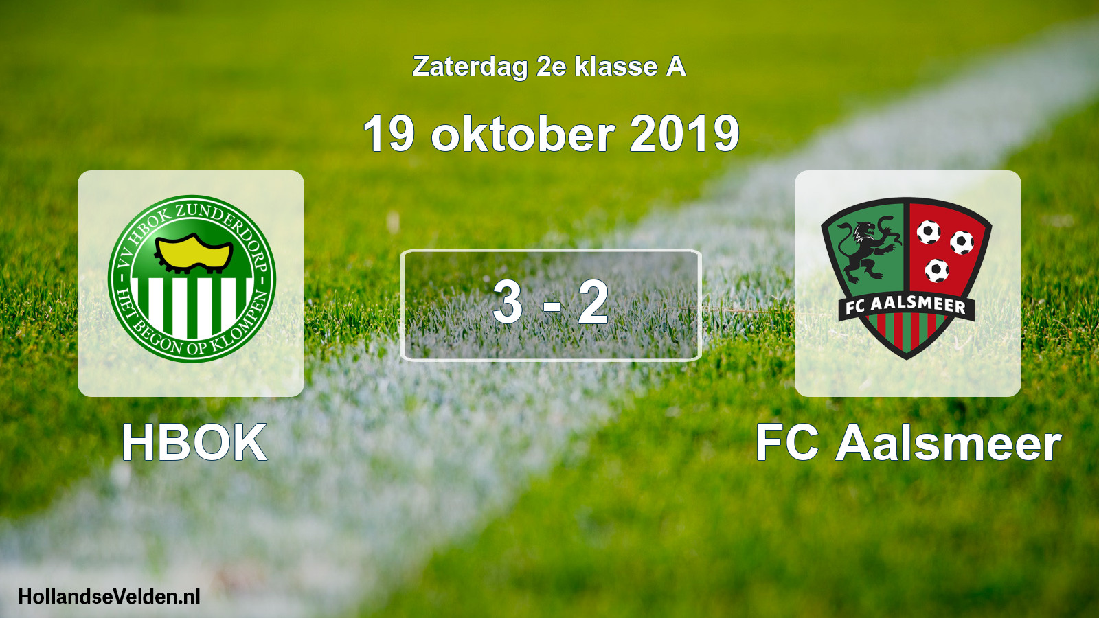 Total number of matches played: HBOK - FC Aalsmeer 3 - 2 (19 October 2019)