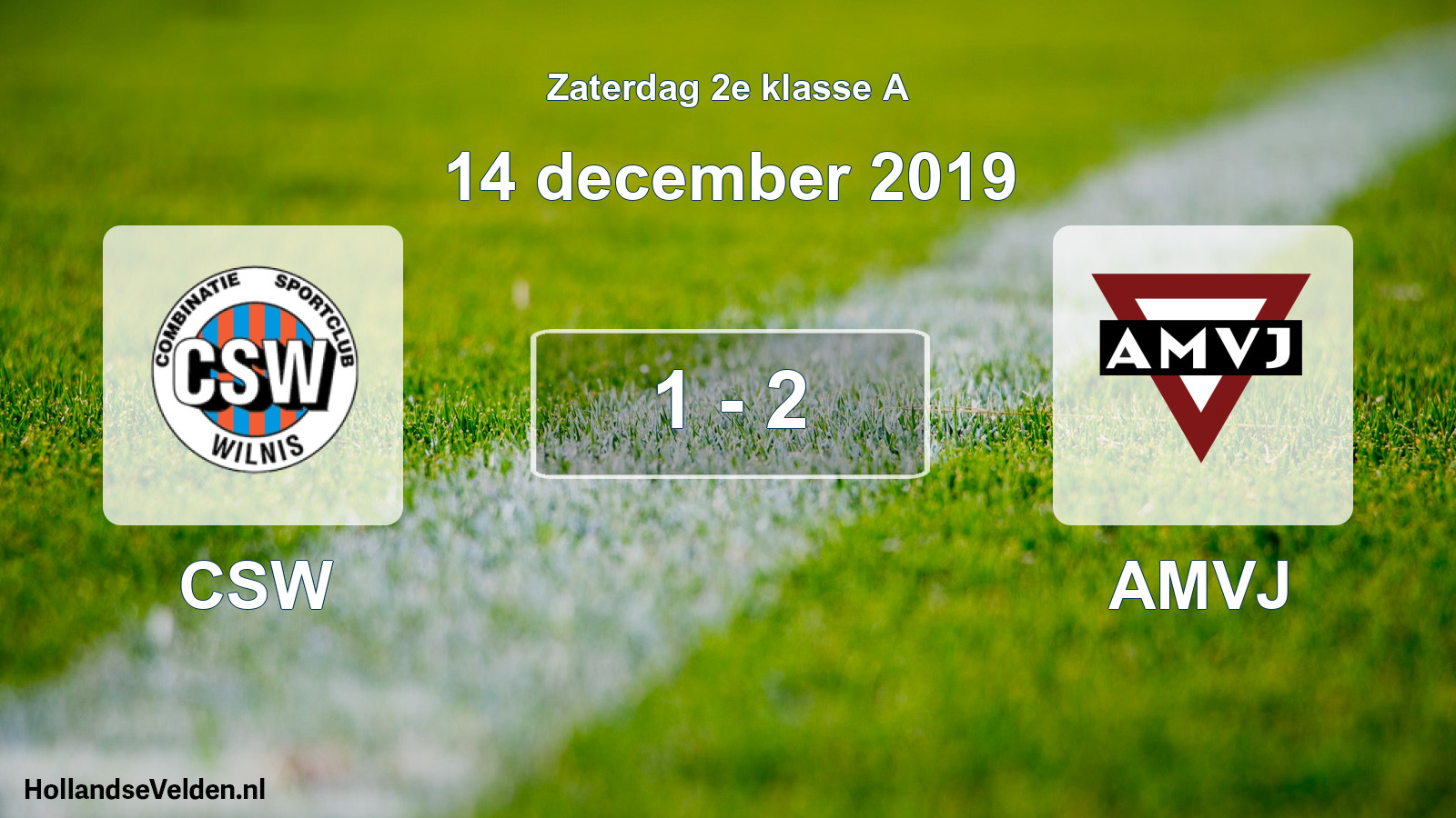 Total number of matches played: CSW - AMVJ 1 - 2 (14 December 2019)
