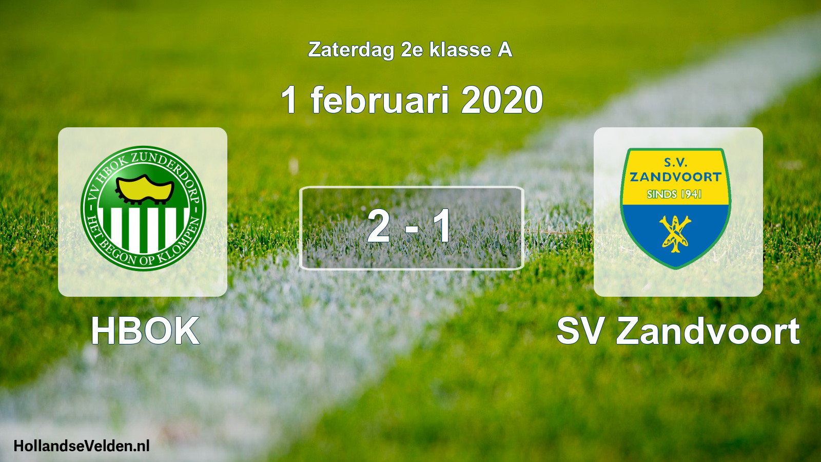 Total number of matches played: HBOK - SV Zandvoort 2 - 1 (1 February 2020)