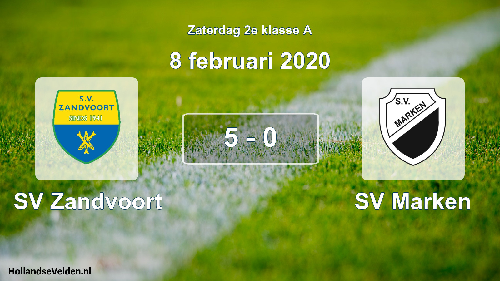 Total number of matches played: SV Zandvoort - SV Marken 5 - 0 (8 February 2020)