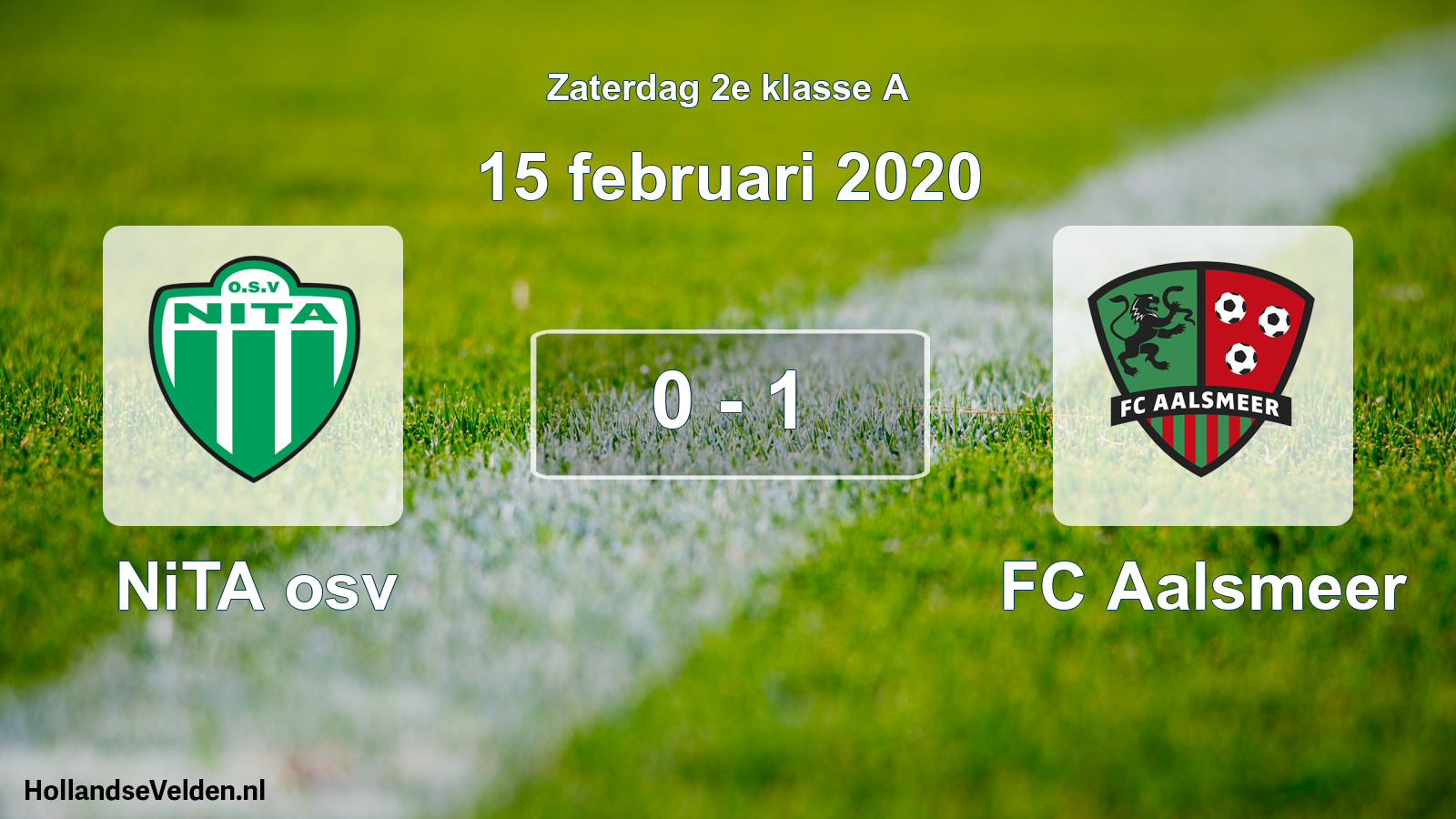 Total number of matches played: NiTA osv - FC Aalsmeer 0 - 1 (15 February 2020)