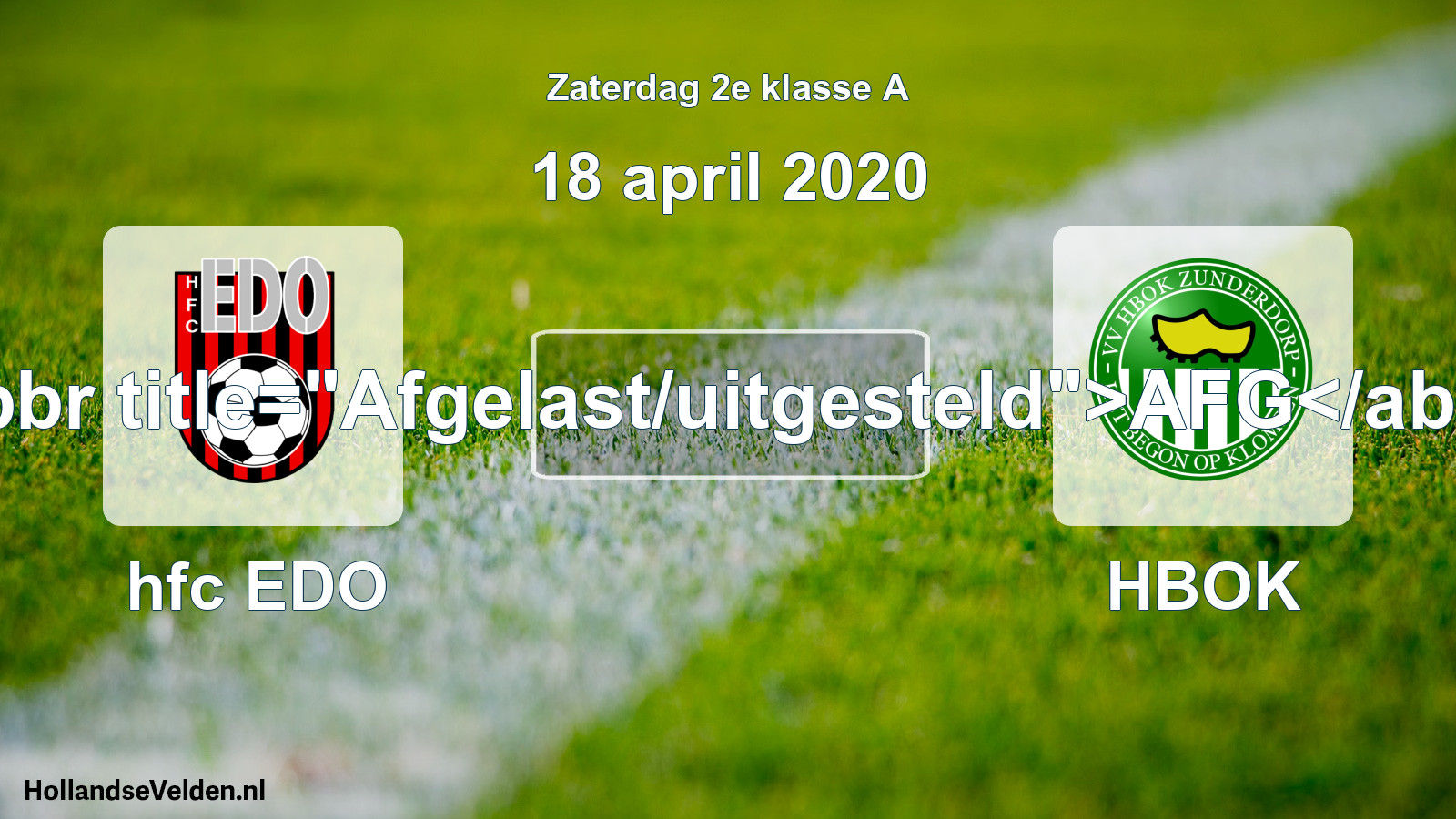 Scheduled Match: hfc EDO - HBOK (18 April 2020)